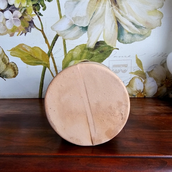 Unique Vintage Ceramic Milk Jug Crock w/ Handles 7" x 5" Glazed Ceramic Can - Picture 6 of 13